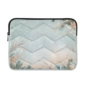 WOBOGO Winter Themed Pattern Laptop Sleeve 13.4 inch Lightweight Zipper Design Soft Padded Protection Against Scratches and Impacts