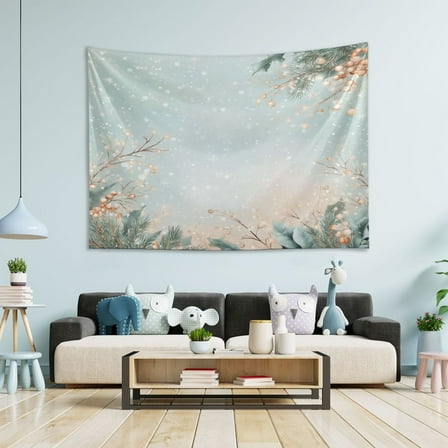 WOBOGO Winter Themed Pattern Tapestry 60×40in Home Living Room Bedroom Wall Hanging Ornaments