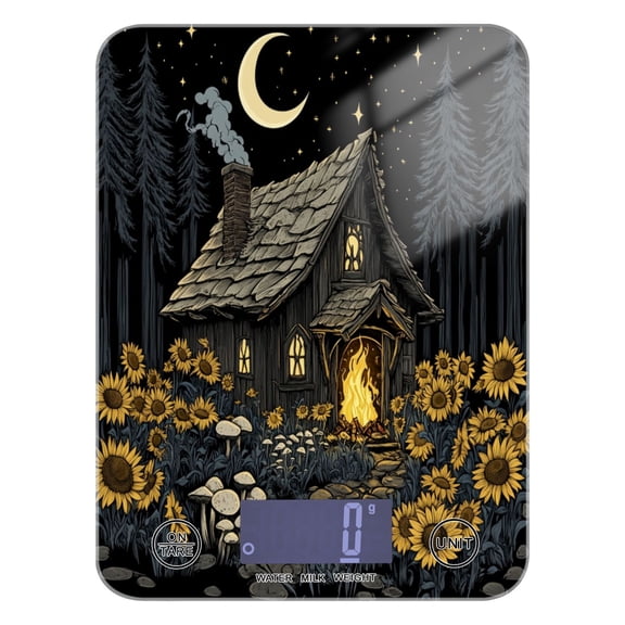 WOBOGO Witch Hut Kitchen Scale Digital Gram and Ounce Weighing for Cooking Baking Ketogenic Diet Meal Prep