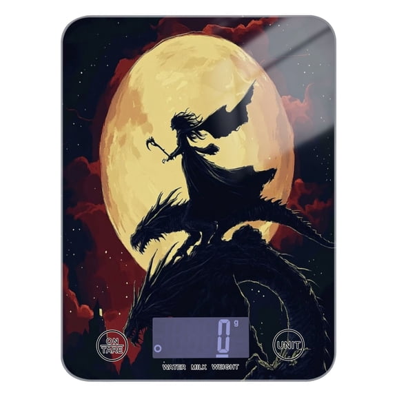 WOBOGO Witch and Black Dragons Kitchen Scale Digital Gram and Ounce Weighing for Cooking Baking Ketogenic Diet Meal Prep