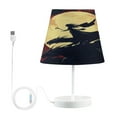 thumbnail image 1 of WOBOGO Witch and Black Dragons Table Lamps Bedroom 3-Speed Dimmable Farm Style with Fabric Shade for Reading and Home Office, 1 of 8