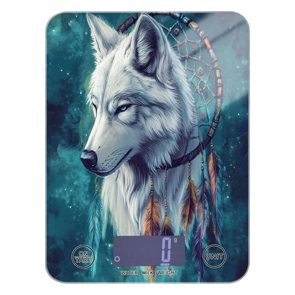 WOBOGO Wolf King Dreamcatcher Kitchen Scale Digital Gram and Ounce Weighing for Cooking Baking Ketogenic Diet Meal Prep