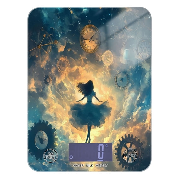 WOBOGO World Of Clocks Kitchen Scale Digital Gram and Ounce Weighing for Cooking Baking Ketogenic Diet Meal Prep