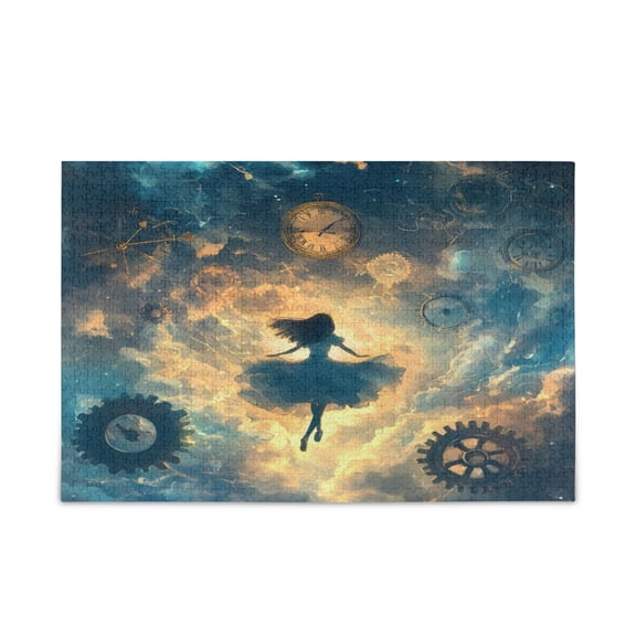WOBOGO World Of Clocks Puzzle Challenge 1000 Piece Jigsaw Suitable for Game Night Finished Size 29.5 x 19.7in