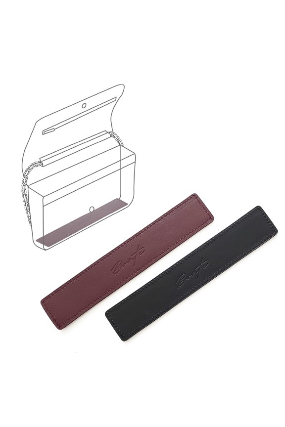 WOC Shaper, Made With Italian Leather, Base Shaper, Saver and Insert for Wallet on Chain Bags, Full Grain Italian Leather (Black) Y101