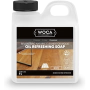 WOCA Denmark Oil Refreshing Soap White 1L   Cleaner & Rejuvenator for White Oiled Wood Floors | Plant-Based, Food Contact Safe | Cleans, Re-oils, Protects & Maintains Matte Finish | Low VOC