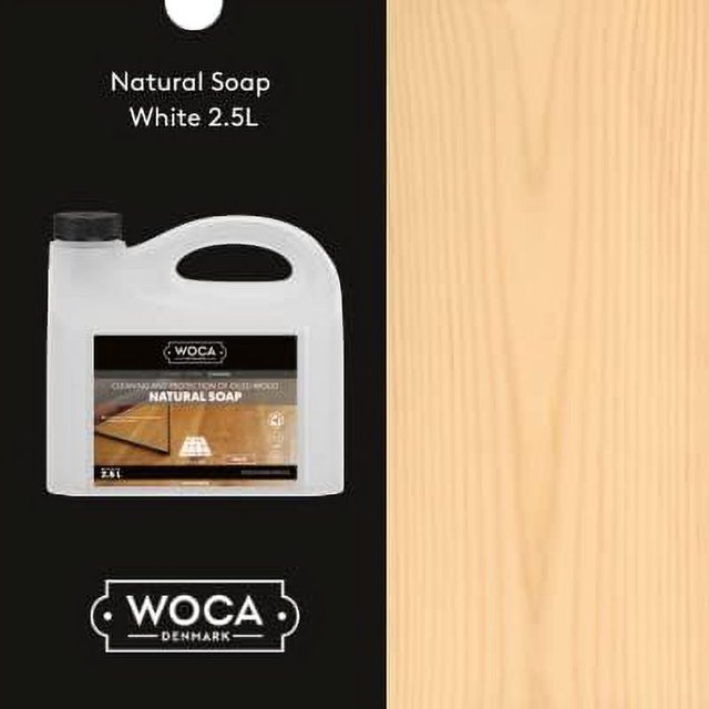 WOCA Natural Soap, White 2.5 L Concentrated Wood Cleaner for oil or