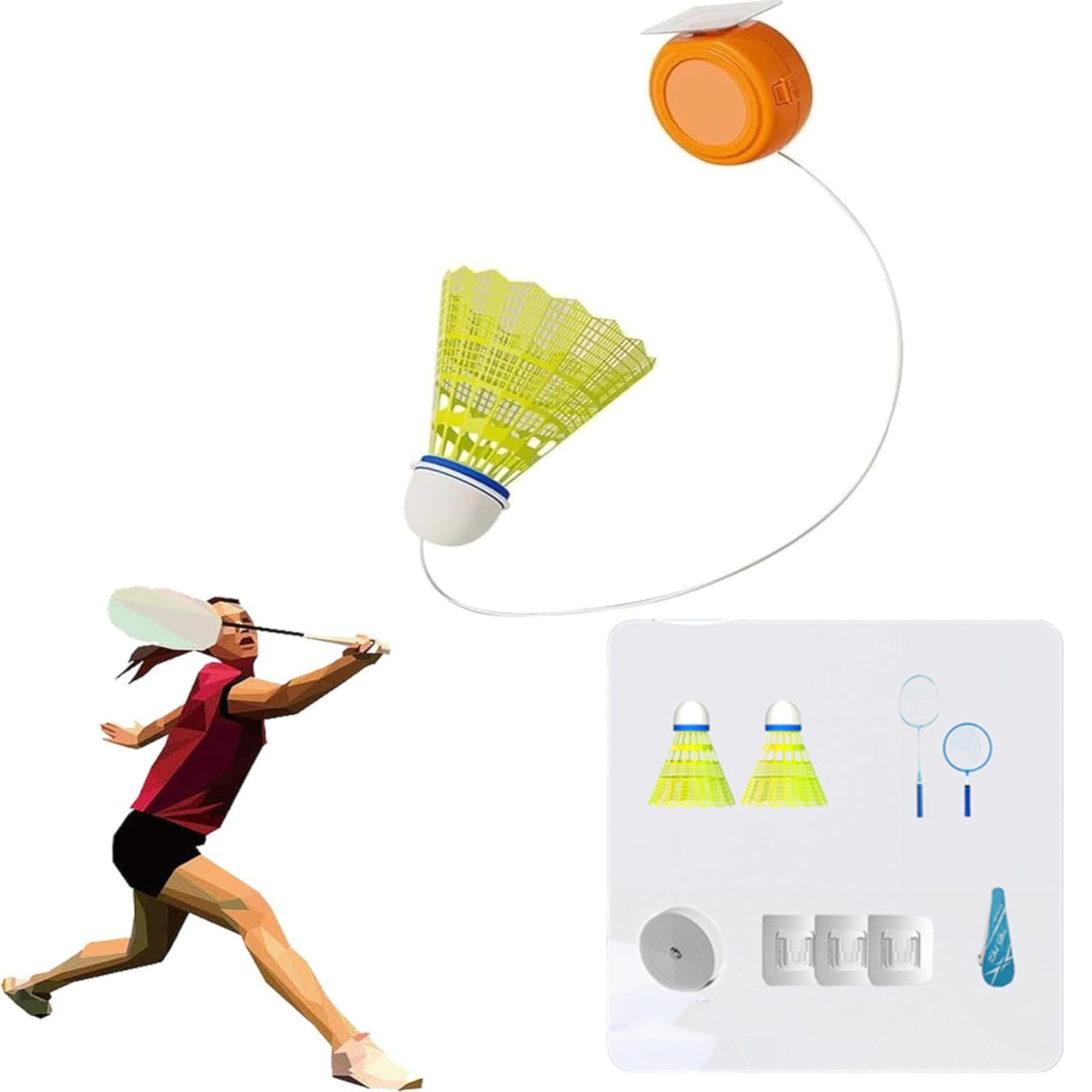 WOCACHI Badminton 2024 New Badminton Trainer Portable Badminton ...