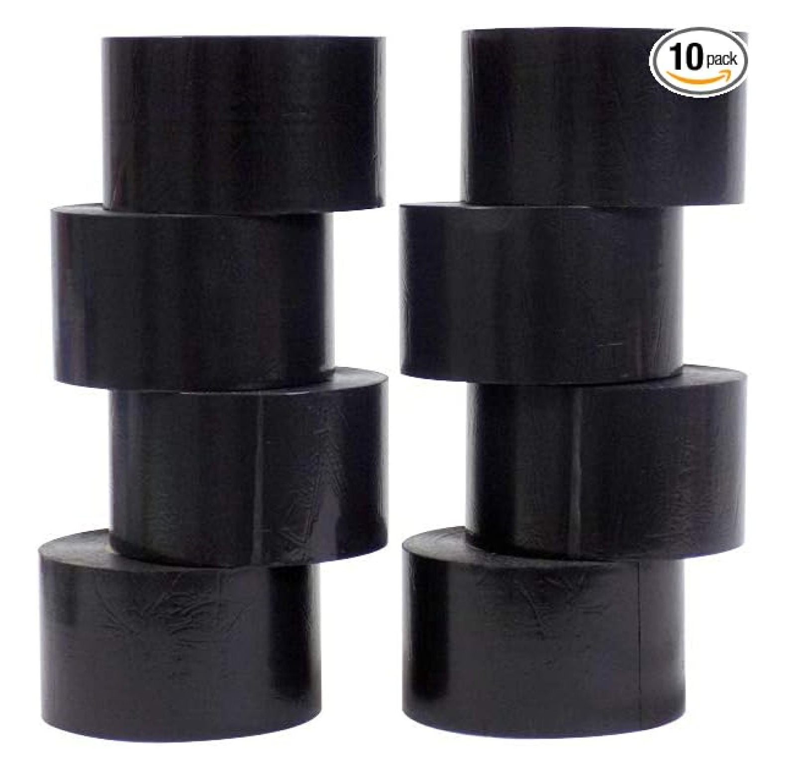 WOD ETC766 Professional Grade General Purpose Black Electrical Tape UL/CSA Listed . Vinyl Rubber Adhesive Electrical Tape: 2 inch X 66 ft. - Use at No More Than 600V & 176F (Pack of 10)