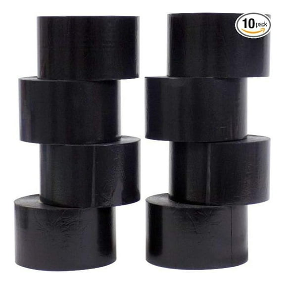 WOD ETC766 Professional Grade General Purpose Black Electrical Tape UL/CSA Listed . Vinyl Rubber Adhesive Electrical Tape: 2 inch X 66 ft. - Use at No More Than 600V & 176F (Pack of 10)