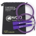 thumbnail image 1 of WOD Nation Adjustable Speed Jump Rope - Purple, Adjustable Length - Home Gym Workout Equipment & Cardio Gear - Fitness & Exercise Equipment for Men, Women & Kids - MMA & Boxing Training, 1 of 7