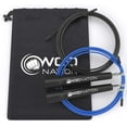 thumbnail image 1 of WOD Nation Black Blazing Fast Adjustable Speed Jump Rope (Includes Carrying Bag & Spare Cable) for Workout, Boxing, MMA, Martial Arts or Just Staying Fit, 1 of 8
