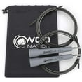 thumbnail image 1 of WOD Nation Blazing Fast Gray Speed Jump Rope for Endurance Workout, Boxing, MMA, Martial Arts (Includes Carrying Bag & Spare Cable), 1 of 9