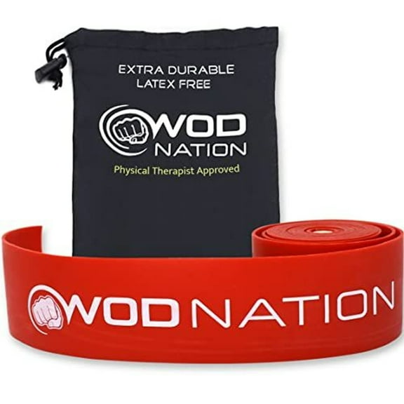 WOD Nation Muscle Floss Bands - 84 x 2 In, Red, Medium - Mobility Floss Band for Compression & Sore Tissue Recovery - Support for Targeted Recovery & Joint Mobility