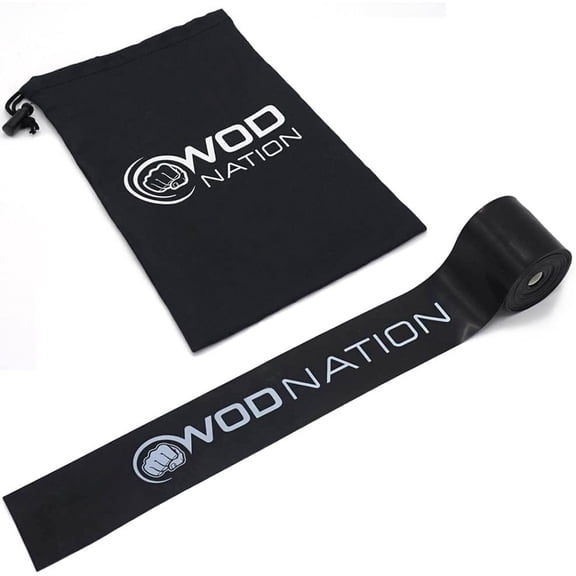 WOD Nation Muscle Floss Bands, Recovery Band for Flossing Sore Muscles, Black, 2-Pack