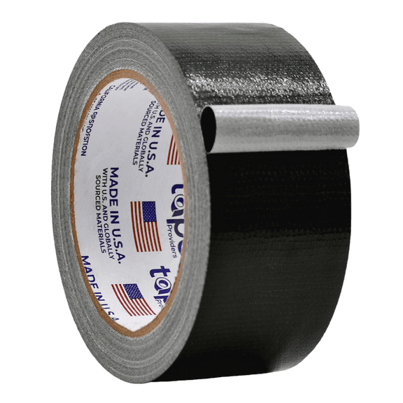 WOD Tape Black Duct Tape 1.88 in x 60 ft. Strong Waterproof DTC10