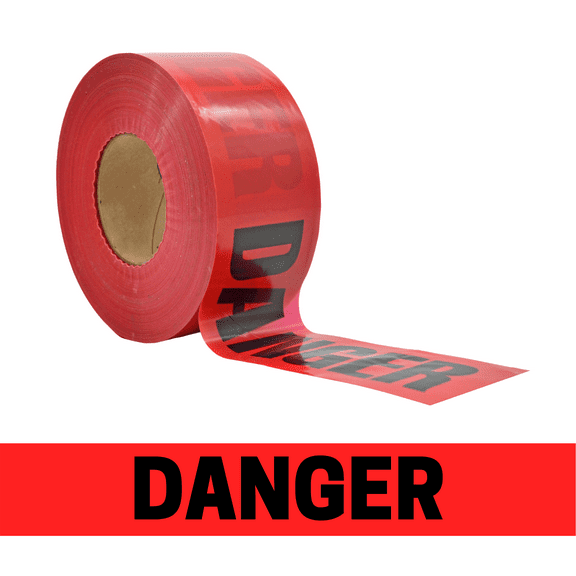 WOD Tape Flagging Tape 3 in. x 1000 ft. "Danger" Caution Tape