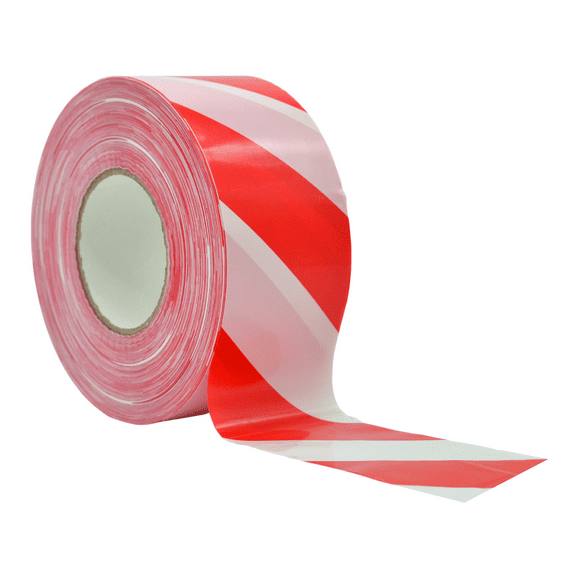 WOD Tape Flagging Tape 3 in. x 1000 ft. Red and White Caution Tape