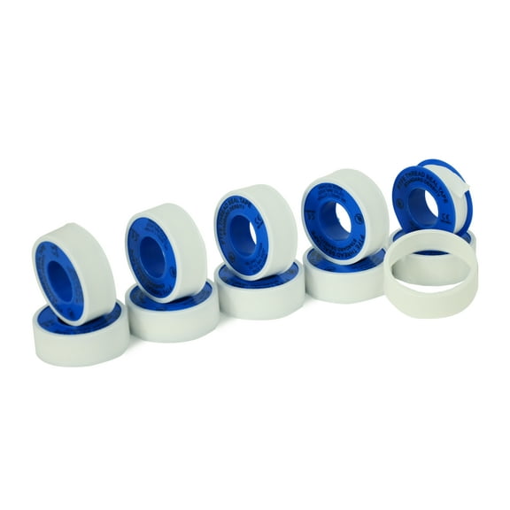WOD Tape Plumbers Teflon Thread Seal Tape - 1/2 inch x 520 inch (100 Rolls) - Leak Proof Sealant for Water, Gas, Oil, Chemicals, Hydraulic and High Pressure Lines PTFE-35S