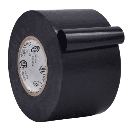 WOD Tape Premium Grade Black Electrical Tape 2 in. x 66 ft.