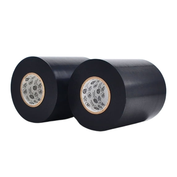 WOD Tape Premium Grade Black Electrical Tape 4 in. x 66 ft.- 24 Pack