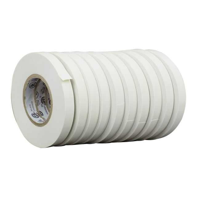 WOD Tape White Electrical Tape General Purpose 1/2 in. x 66 ft. High