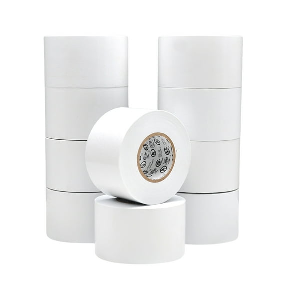 WOD Tape White Electrical Tape General Purpose 2 in. x 66 ft. High Temp, 10 Pack
