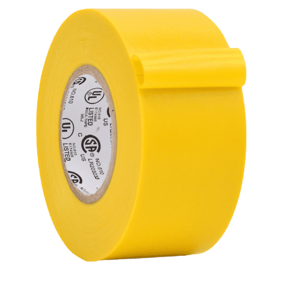 WOD Tape Yellow Electrical Tape General Purpose 1.5 in. x 66 ft. High Temp
