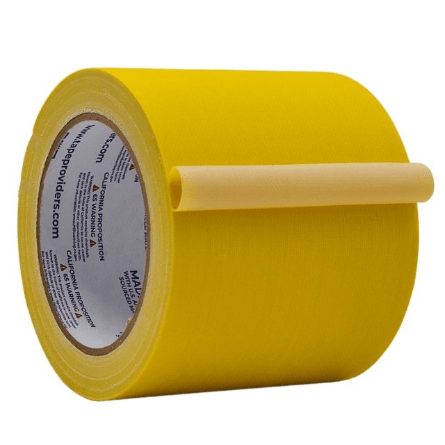 WOD Tape Yellow Gaffer Tape - 12 inch x 60 ft. - (Pack of 4) No Residue, Waterproof, Non Reflective GTC12