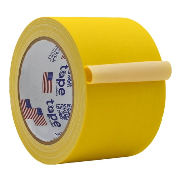 WOD Tape Yellow Gaffer Tape - 3 inch x 60 ft. - (Pack of 16) No Residue, Waterproof, Non Reflective GTC12