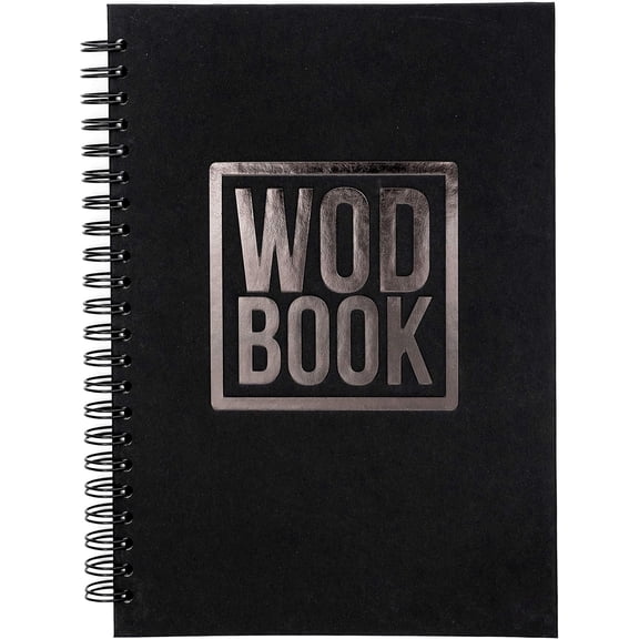 WODBOOK   Workout Journal - Hard Cover Exercise Planner -    Diary - WOD Logbook - 140 Pages (Track 200 WODs + 130 Benchmarks + Personal Records)