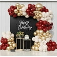 thumbnail image 1 of WODJR 148Pcs Burgundy Balloon Garland Wedding Party Decorations Burgundy Sand White Metallic Gold Balloon Wedding Balloon Garland for Wedding Valentines Day Baby Shower Birthday Party Decorations, 1 of 4