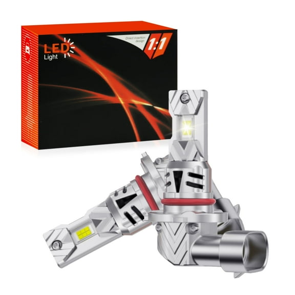 WODJR 9005 Headlight Bulbs 9005 Lights Bulb 9005 Led Headlight Bulbs 9005 Led Bulbs Fog Light Bulbs High Beam Low Beam Replacement Bulb Automotive Lighting 6500K White Fog Headlights for Car 2 Pack