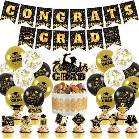 WODJR Graduation Balloons Graduation Party Decorations Graduation Party Supplies Graduation Banner Graduation Cake Toppers Graduation Backdrop Graduation Decorations Class of 2025 Party Decorations
