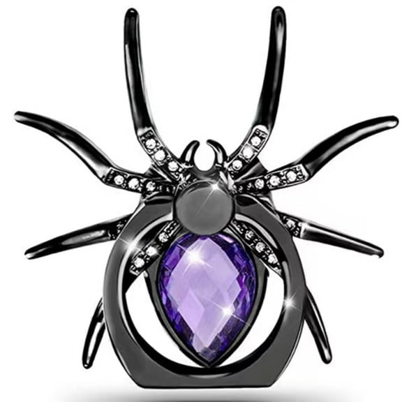 WODOXIN Purple Zinc Alloy + Adhesive Spider Phone Holder, 360° Adjustable Multi-Angle, Convenient and Stable Design, Suitable for Phones and Tablets.