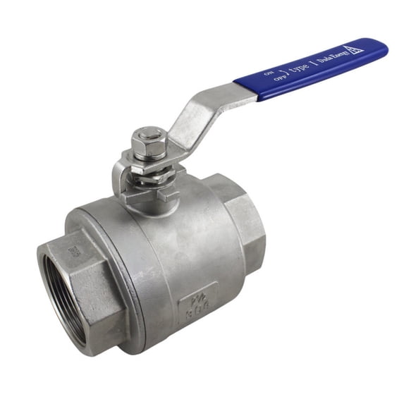 WOG1000 2-Piece Industrial Strength Ball Valve 2-1/2" Female NPT Ports 2PC 2-PC