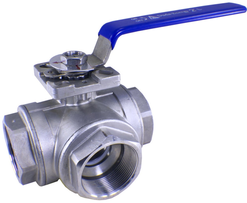 3/4" Stainless Steel 304 Sanitary T-Type Three-Way Clamp Ball Valve – OD 50.5mm, Manual Operation