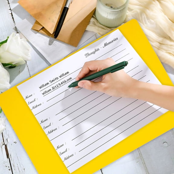 WOHAPY Upgrade A4 Plastic Writing Pad, Student Exam Desk Mat, Hard Plastic Board for Handwriting Drawing Crafts, 11.70x8.30in, 0.22oz Yellow