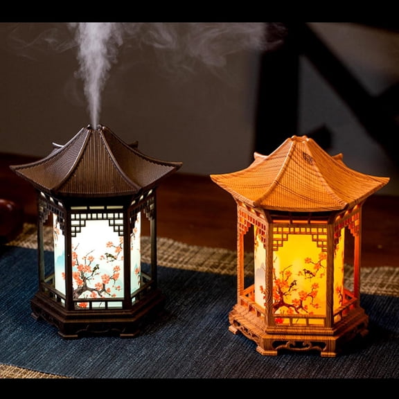 WOHAPY Upgrade Aroma Diffuser Night Light, 160ml Essential Oil Diffuser with 2 Mist Modes, Japanese Style Garden Humidifier