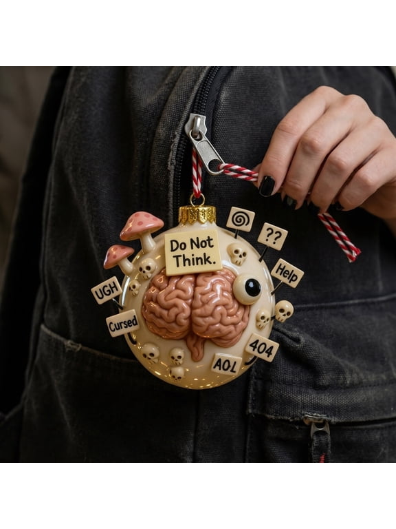 Upgrade Brain Shaped Backpack Pendant, Funny Bag Charm, Quirky Decorative Pendant for Backpack Accessories, 0.70oz