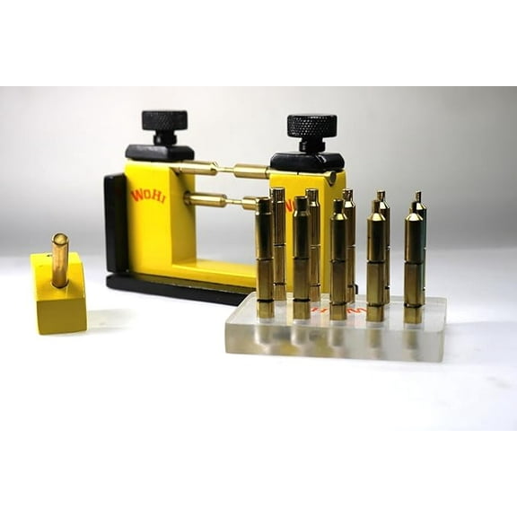 WOHI Gemstone Faceting Combo Kit | Jig Transfer + 10 Brass Dopsticks + 45/90 Angle DOP | 6mm & 6.35mm Compatible | Lapidary Cutting Tools | Yellow Black Aluminium Build