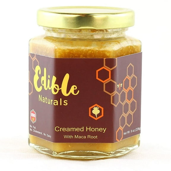 WOHO 100% Pure Creamed Raw Honey with Maca Root - 8oz (226g)
