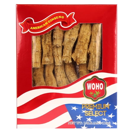 WOHO Cultivated American Ginseng 1304 Half Short Extra Large 4 oz Box
