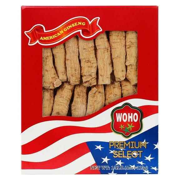 WOHO Cultivated American Ginseng 1314 Half Short Large 4 oz Box