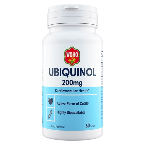 WOHO Ubiquinol Extra Strength 200 mg 60 Softgels