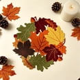 thumbnail image 1 of WOHSAO Thanksgiving Table Doilies For Fall Home Decoartion,Maple Leaf Placemat Round Placemats For Dining Table, Harvest Maple Leaves Embroidered Table Mats For Autumn Kitchen Coffee Table Home Decor, 1 of 9