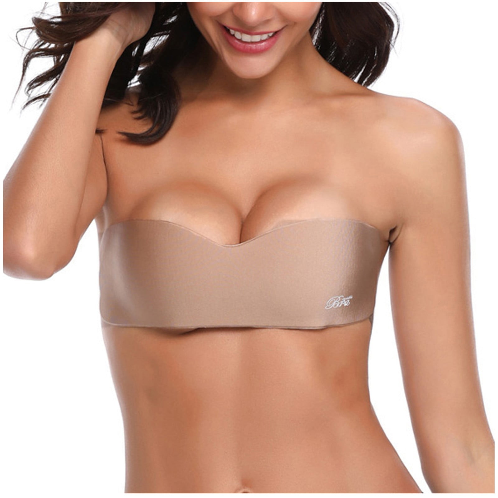 〖WOJER〗Strapless Invisible Push Up Bra Tape Silicone Pull-up Bra Summer  Invisible Bra