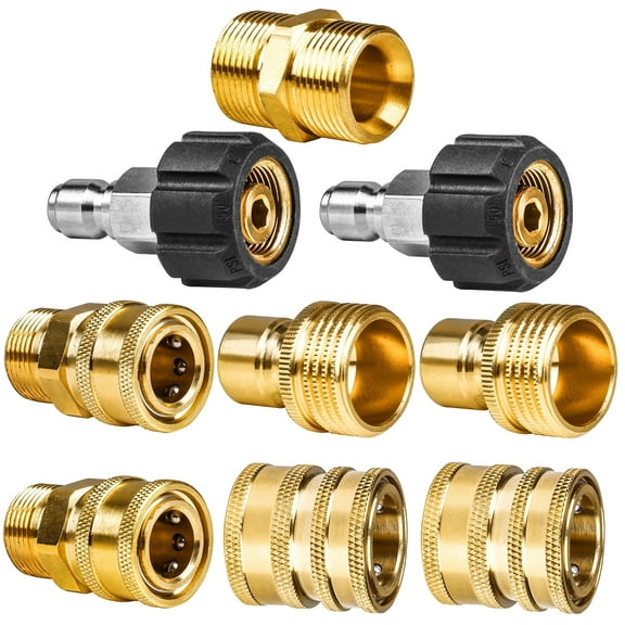 WOJET Pressure Washer Adapter Set, Quick Disconnect Kit, M22 Swivel to 3/8'' Quick Connect, 3/4" to Quick Release, M22 to M22 Convert