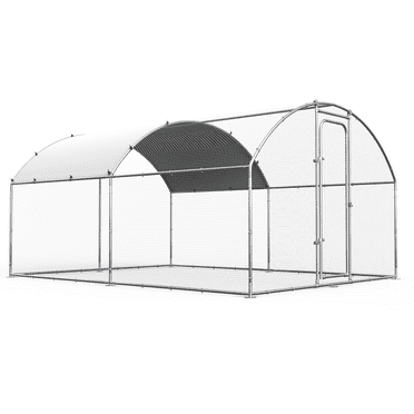 WOKEEN Large Metal Chicken Coop Walk-in Chicken Run for Yard Chicken Pen Outdoor Heavy Duty Poultry Cage with Waterproof and Anti-Ultraviolet Cover for Outdoor Farm Use (96.9 Square Feet)