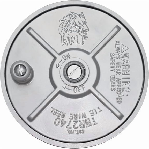 WOLF 6.25 Aluminum Tie Wire Reel Coil Holder Wheel, Lightweight, Ambidextrous, Built-in Belt Loops & Knob